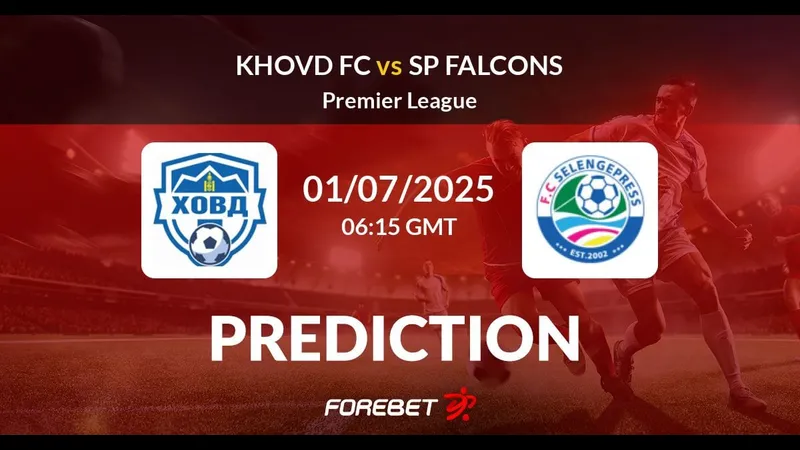 Cầu thủ của đội Khovd cố gắng giữ bóng trước sự áp đảo của hậu vệ đội Falcons Cầu thủ của đội Khovd cố gắng giữ bóng trước sự áp đảo của hậu vệ đội Falcons